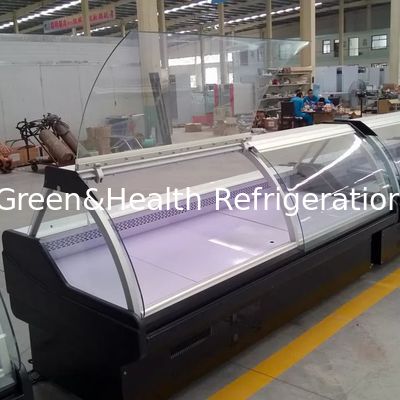 2-6°C ร้านขายเนื้อ ร้านขายของดี ตู้เย็นที่มีประตูเปิด