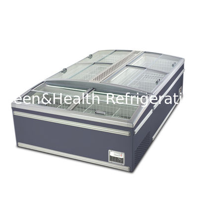 เครื่องต้มเย็นเกาะพาณิชย์แบบกระจกขัดเหล็กเหล็กไร้สแตนเลส