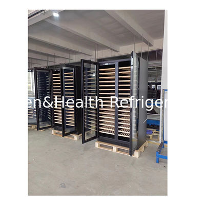 ตู้แช่ไวน์แบบสองโซนพร้อมชั้นวางไม้บีช จุได้ 316 ขวด สำหรับใช้ในเชิงพาณิชย์