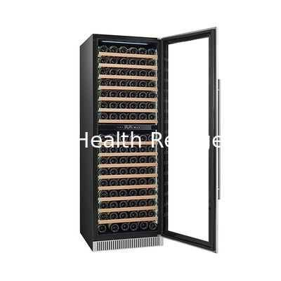 ETL Certificate 185 กระป๋อง สูง 2 เขตอุณหภูมิ ตะเกียง ไม้ป่า ชั้นเก็บไวน์แดง ตู้เย็น