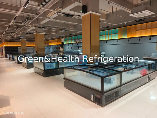ซุปเปอร์มาร์เก็ต เกาะ Freezer Commercial Combined Display Freezer สําหรับอาหารแช่แข็ง