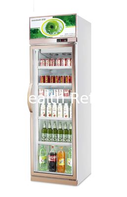 เครื่องเย็นเครื่องดื่มพาณิชย์ขนาด 480L พร้อมเครื่องดันฟอสซ์ และตู้เย็นประตูแก้วที่ควบคุมอุณหภูมิ 0-10 °C