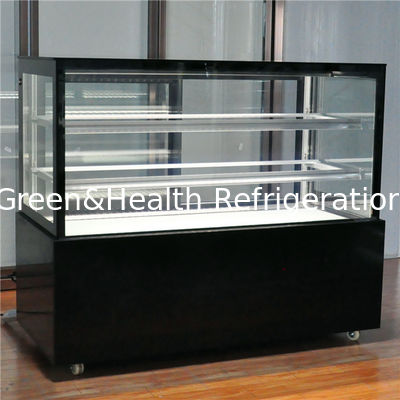 ระบายความร้อนด้วยอากาศที่มีคุณภาพดี compresor แสดงเค้กตู้แช่แข็งสำหรับขนมปังและร้านกาแฟตู้โชว์