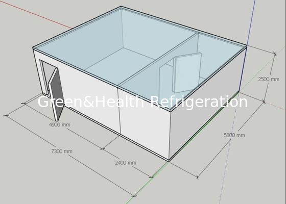 ห้องเย็นอุตสาหกรรมเย็นและแช่แข็งพร้อมหน่วยกลั่น