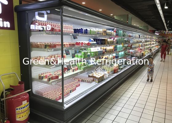 ชั้นวางของแบบปรับได้ 4 ชั้น Multideck Open Chiller การเข้าถึงสไตล์ระยะไกลในตู้