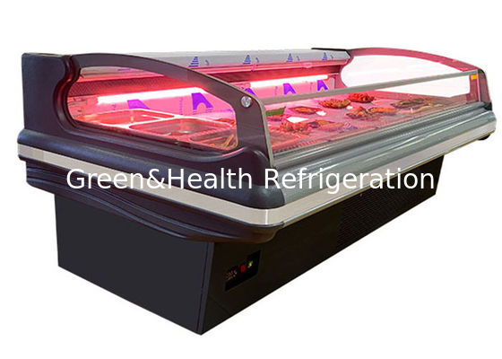 ตู้แช่เนื้อสัตว์อเนกประสงค์แบบกำหนดเองตู้โชว์อาหาร Chiller เปิดในตัว