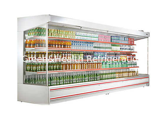 R22 Multideck Open Chiller ผลไม้ผักเปิดตู้แช่เย็นสำหรับเครื่องดื่ม