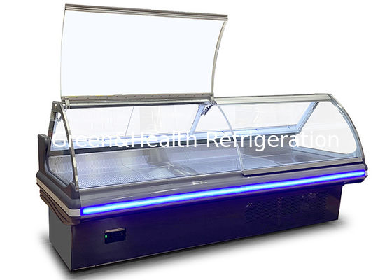 ร้านขายเนื้อตู้แช่แข็งแสดงผลเชิงพาณิชย์ Deli Food เปิดตู้เย็นแสดงผล